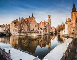 Lais Puzzle - Landschaft mit Wasserkanal in Brügge, "Venedig des Nordens", Stadtbild von Flandern, Belgien - 40, 100, 200, 500, 1.000 & 2.000 Teile
