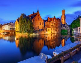 Lais Puzzle - Brügge. Stadtkanal in nächtlicher Beleuchtung - 40, 100, 200, 500, 1.000 & 2.000 Teile