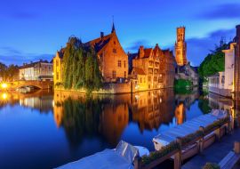 Lais Puzzle - Brügge. Stadtkanal in nächtlicher Beleuchtung - 1.000 Teile