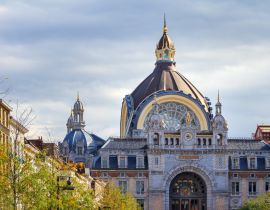 Lais Puzzle - Schöner Blick auf die Außenarchitektur des historischen Antwerpener Hauptbahnhofs in Antwerpen, Belgien - 40, 100, 200, 500, 1.000 & 2.000 Teile