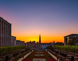Lais Puzzle - Ein schöner Sonnenuntergang über der Stadt Brüssel in Belgien - 40, 100, 200, 500, 1.000 & 2.000 Teile