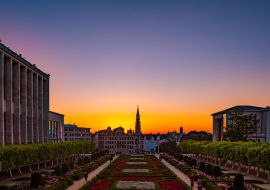 Lais Puzzle - Ein schöner Sonnenuntergang über der Stadt Brüssel in Belgien - 1.000 Teile