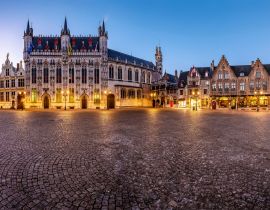 Lais Puzzle - Sonnenuntergang in den touristischsten Orten von Brügge, Belgien - 40, 100, 200, 500, 1.000 & 2.000 Teile