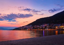 Lais Puzzle - Schöner Sonnenuntergang an der Küste von Neum, Bosnien und Herzegowina - 1.000 Teile