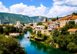 Lais Puzzle - Die schöne alte Brücke von Mostar, Bosnien und Herzegowina - 1.000 Teile