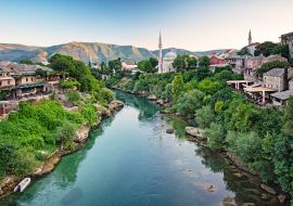 Lais Puzzle - Blick auf die mittelalterliche Brücke von Mostar, Bosnien und Herzegowina - 1.000 Teile
