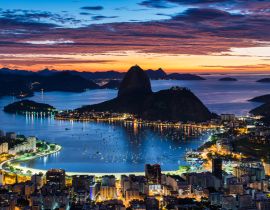 Lais Puzzle - Rio de Janeiro kurz vor Sonnenaufgang mit den Lichtern der Stadt und dem Zuckerhut am Horizont - 40, 100, 200, 500, 1.000 & 2.000 Teile