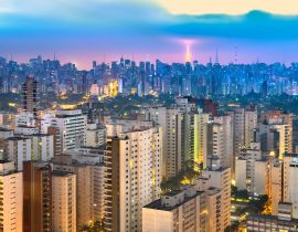 Lais Puzzle - Skyline von Sao Paulo in der Abenddämmerung, Brasilien - 40, 100, 200, 500, 1.000 & 2.000 Teile