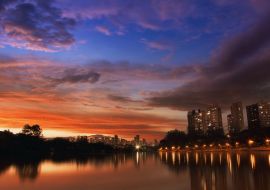 Lais Puzzle - Blick auf den wichtigsten See der Stadt Londrina, Brasilien - 1.000 Teile
