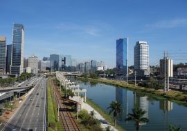 Lais Puzzle - Sao Paulo/Brasilien: Pinheiros-Allee, Fluss Tiete, Stadtbild und Gebäude - 1.000 Teile