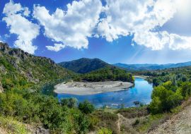 Lais Puzzle - Mäander des Flusses Arda im Rhodopengebirge, Staudamm Kardzhali, Bulgarien - 1.000 Teile