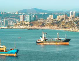 Lais Puzzle - Blick auf die Bucht von Valparaiso und Blick auf die Vina del Mar in Chile - 40, 100, 200, 500, 1.000 & 2.000 Teile