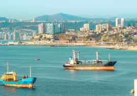 Lais Puzzle - Blick auf die Bucht von Valparaiso und Blick auf die Vina del Mar in Chile - 1.000 Teile