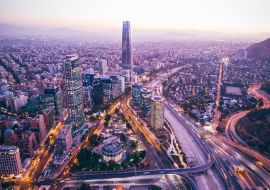 Lais Puzzle - Beeindruckendes Stadtbild von Santiago de Chile aus der Luft - 1.000 Teile