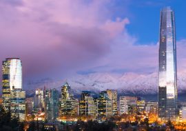 Lais Puzzle - Skyline des Finanzviertels in Las Condes mit den Anden im Hintergrund, Santiago de Chile - 1.000 Teile