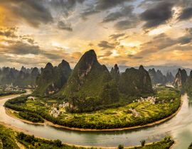 Lais Puzzle - Xianggong-Hügellandschaft von Guilin, Li-Fluss und Karstgebirge. Xingping, Kreis Yangshuo, Provinz Guangxi, China - 40, 100, 200, 500, 1.000 & 2.000 Teile