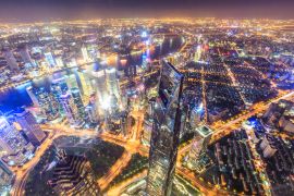 Lais Puzzle - Lujiazui Finanzviertel bei Nacht in Shanghai, China - 2.000 Teile