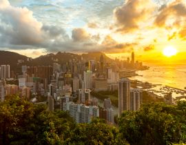 Lais Puzzle - Sonnenuntergang in Hongkong Luftaufnahme - 40, 100, 200, 500, 1.000 & 2.000 Teile