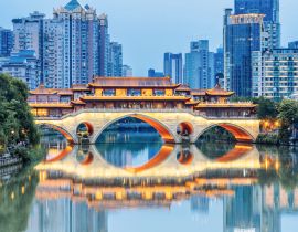 Lais Puzzle - Stadtkulisse der Anshun-Brücke, Chengdu, Sichuan, China - 40, 100, 200, 500, 1.000 & 2.000 Teile