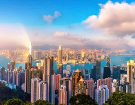 Lais Puzzle - Blick auf Hongkong-Wolkenkratzer von The peak - 40, 100, 200, 500, 1.000 & 2.000 Teile