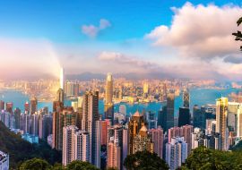 Lais Puzzle - Blick auf Hongkong-Wolkenkratzer von The peak - 1.000 Teile
