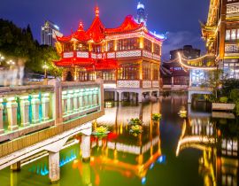 Lais Puzzle - Yuyuan District in Shanghai, China bei Nacht - 40, 100, 200, 500, 1.000 & 2.000 Teile