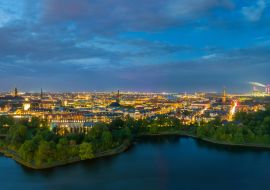 Lais Puzzle - Atemberaubende Lichter der Stadt, weites Kopenhagen-Panorama bei Nacht - 1.000 Teile