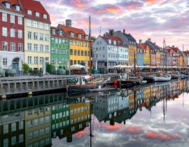 Lais Puzzle - Kopenhagen. Nyhavn-Kanal, bunte Häuser und Stadtmauer bei Sonnenaufgang - 40, 100, 200, 500, 1.000 & 2.000 Teile