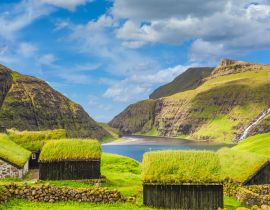 Lais Puzzle - Grashütte auf der Dorfinsel Saksun, Dänemark - 40, 100, 200, 500, 1.000 & 2.000 Teile