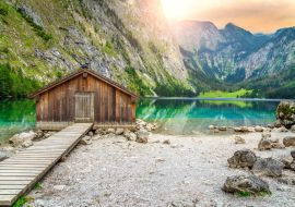 Lais Puzzle - Bootsanlegestelle am Obersee, Berchtesgaden, Bayern - 1.000 Teile