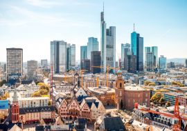 Lais Puzzle - Frankfurt mit Finanzviertel bei Tag in Deutschland - 1.000 Teile