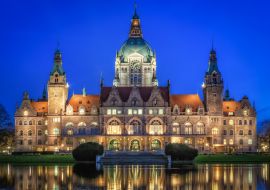 Lais Puzzle - Neues Rathaus von Hannover zur blauen Stunde - 1.000 Teile