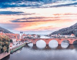Lais Puzzle - Heidelberg Skyline aus der Luft von einer Drohne, Kettenbrücke und Stadtsilhouette - 40, 100, 200, 500, 1.000 & 2.000 Teile