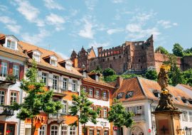 Lais Puzzle - Altstädter Kornmarkt und Heidelberger Schloss in Heidelberg, Deutschland - 1.000 Teile