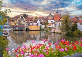 Lais Puzzle - Bamberg. Blick auf die Altstadt von Bamberg mit Brücken über die Regnitz - 1.000 Teile
