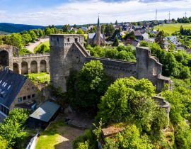 Lais Puzzle - Burg Hohenstein, Felsenburg, Bad Schwalbach, Rheingau-Taunus-Kreis Hessen, Deutschland - 40, 100, 200, 500, 1.000 & 2.000 Teile