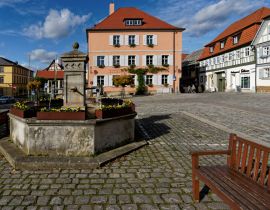 Lais Puzzle - Altstadt von Hofheim in Unterfranken, Landkreis Haßfurt, Naturpark Haßberge, Unterfranken, Franken, Bayern - 40, 100, 200, 500, 1.000 & 2.000 Teile