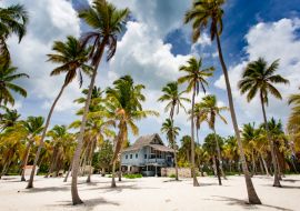 Lais Puzzle - Panoramaansicht einer tropischen Villa am paradiesischen Strand mit Palmen auf der Insel Saona, Dominikanische Republik - 1.000 Teile