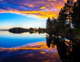 Lais Puzzle - Sommernachtssonnenuntergang von Sotkamo, Finnland - 40, 100, 200, 500, 1.000 & 2.000 Teile