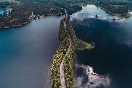 Lais Puzzle - Landschaftsansichten aus der Luft von den Seen bei Punkaharju Finnland - 2.000 Teile