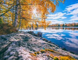 Lais Puzzle - Herbstlicher Seeblick von Sotkamo, Finnland - 40, 100, 200, 500, 1.000 & 2.000 Teile