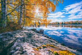 Lais Puzzle - Herbstlicher Seeblick von Sotkamo, Finnland - 2.000 Teile