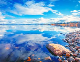 Lais Puzzle - Herbstlicher Seeblick von Kajaani, Finnland - 40, 100, 200, 500, 1.000 & 2.000 Teile