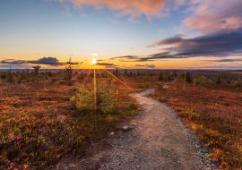 Lais Puzzle - Schöner Herbstabend auf dem Fjäll in Lappland, Finnland, Riisitunturi - 1.000 Teile