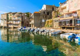 Lais Puzzle - Bunte Boote im Hafen von Erbalunga am Cap Corse, Insel Korsika, Frankreich - 1.000 Teile