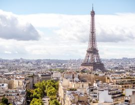 Lais Puzzle - Stadtansicht aus der Luft auf den Eiffelturm an einem sonnigen Tag in Paris - 40, 100, 200, 500, 1.000 & 2.000 Teile