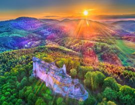 Lais Puzzle - Burg Fleckenstein in den Nordvogesen - Bas-Rhin, Frankreich - 40, 100, 200, 500, 1.000 & 2.000 Teile