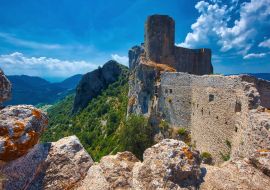 Lais Puzzle - Schloss von Peyrepertuse, eine Ruine der Katharer aus dem 11. - 1.000 Teile