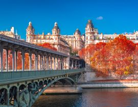 Lais Puzzle - Paris, Panorama im Herbst, die Bir-Hakeim-Brücke und schöne Pariser Gebäude, Blick auf die Seine - 40, 100, 200, 500, 1.000 & 2.000 Teile