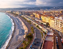 Lais Puzzle - Stadt Nizza Promenade des Anglais am Wasser - Luftaufnahme - 40, 100, 200, 500, 1.000 & 2.000 Teile